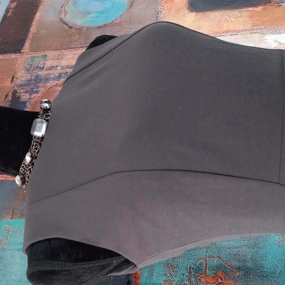 Calvin Klein Charcoal Grey Sleeveless Midi Dress Bodycon Dress Size 2 - Picture 6 of 14
